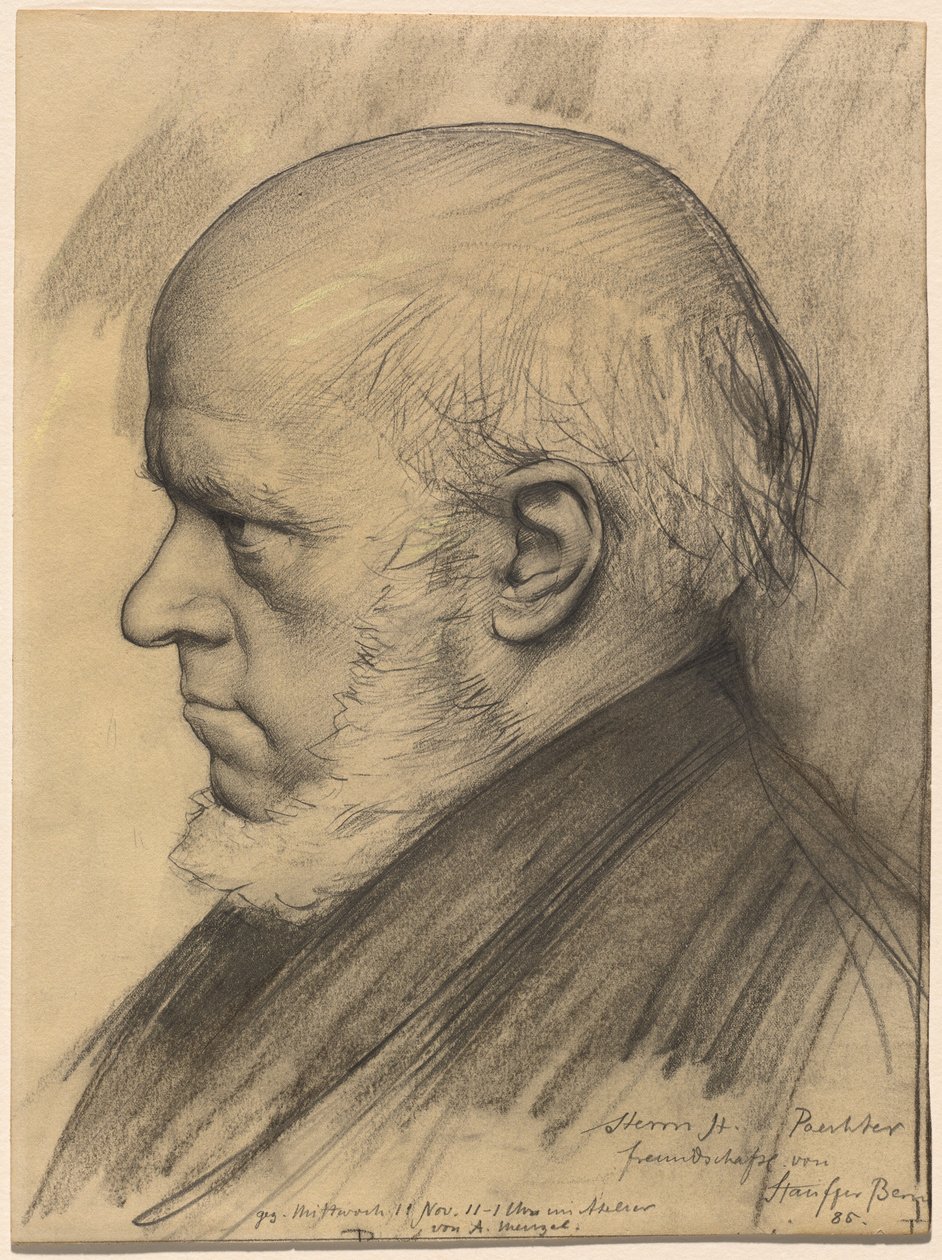 Adolf Menzel autorstwa Karl Stauffer Bern