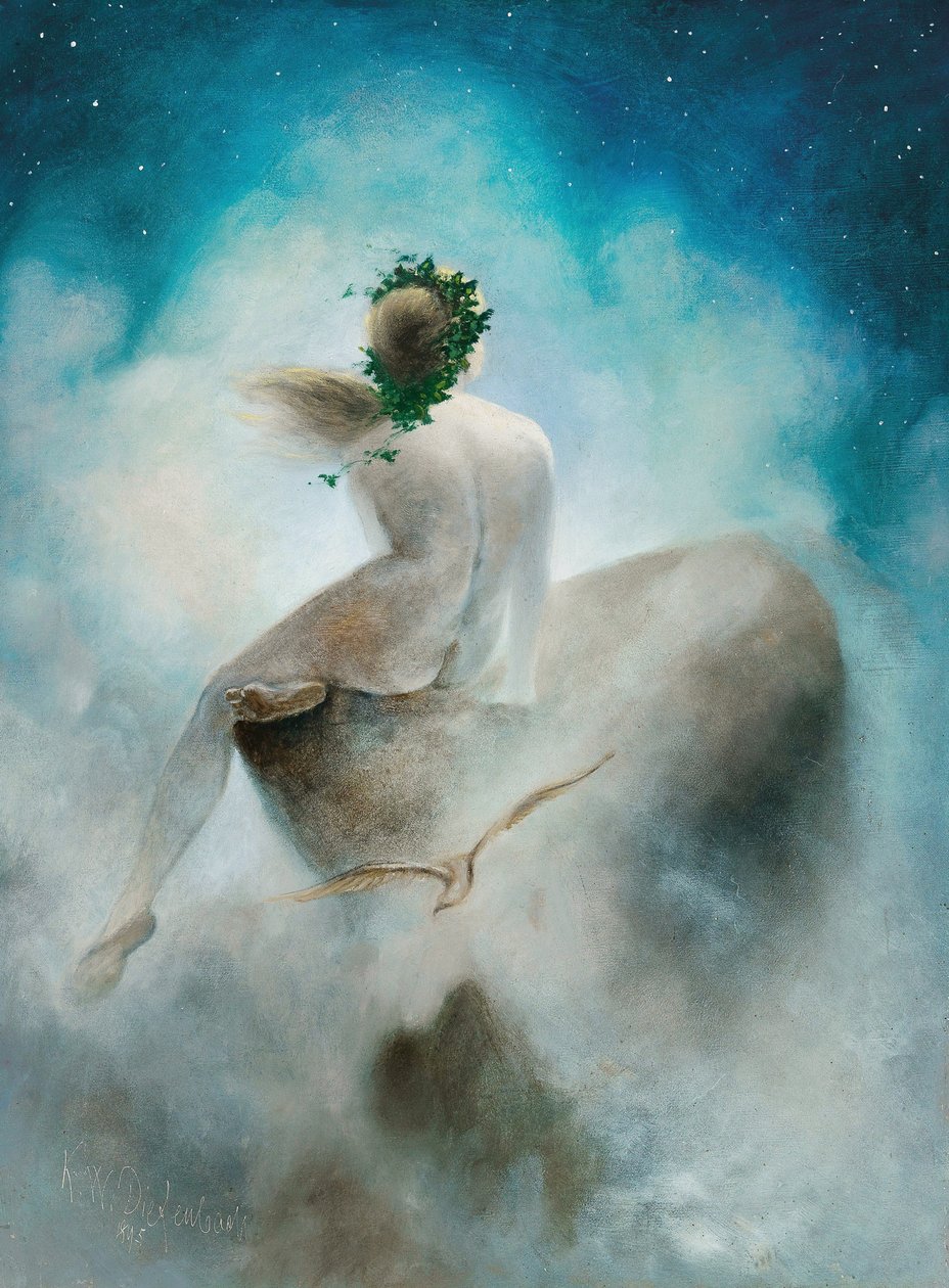 Pytanie do gwiazd, 1895. autorstwa Karl Wilhelm Diefenbach
