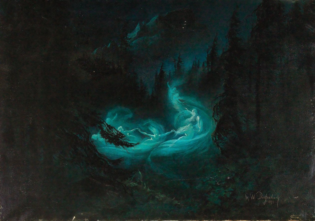 Baśniowy taniec, 1895. autorstwa Karl Wilhelm Diefenbach