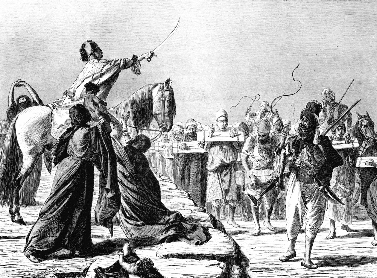 Scena rekrutacji pod Mohammed-Ali, 1881 autorstwa Karl Wilhelm Gentz