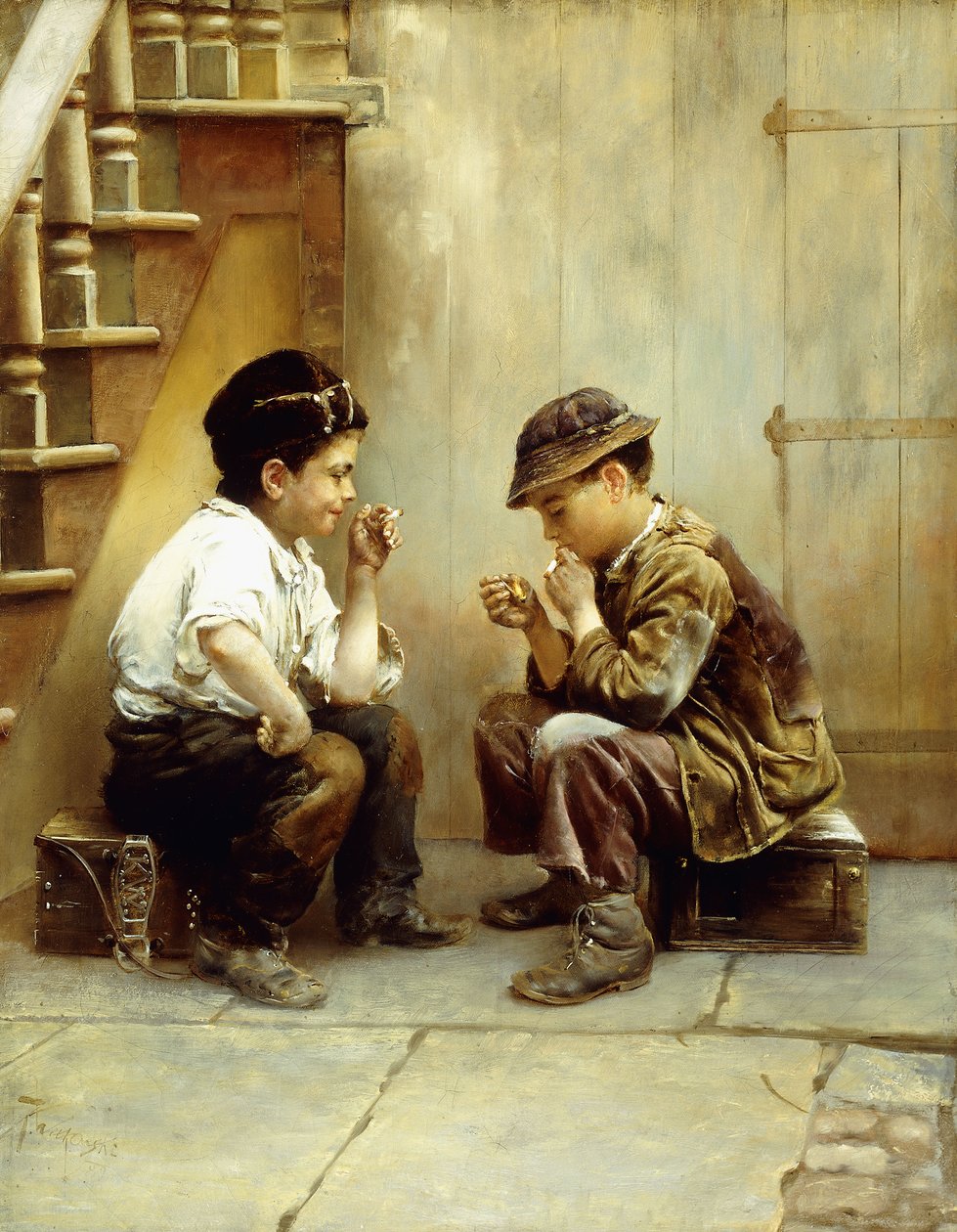 Ich pierwszy dym, 1889 autorstwa Karl Witkowski