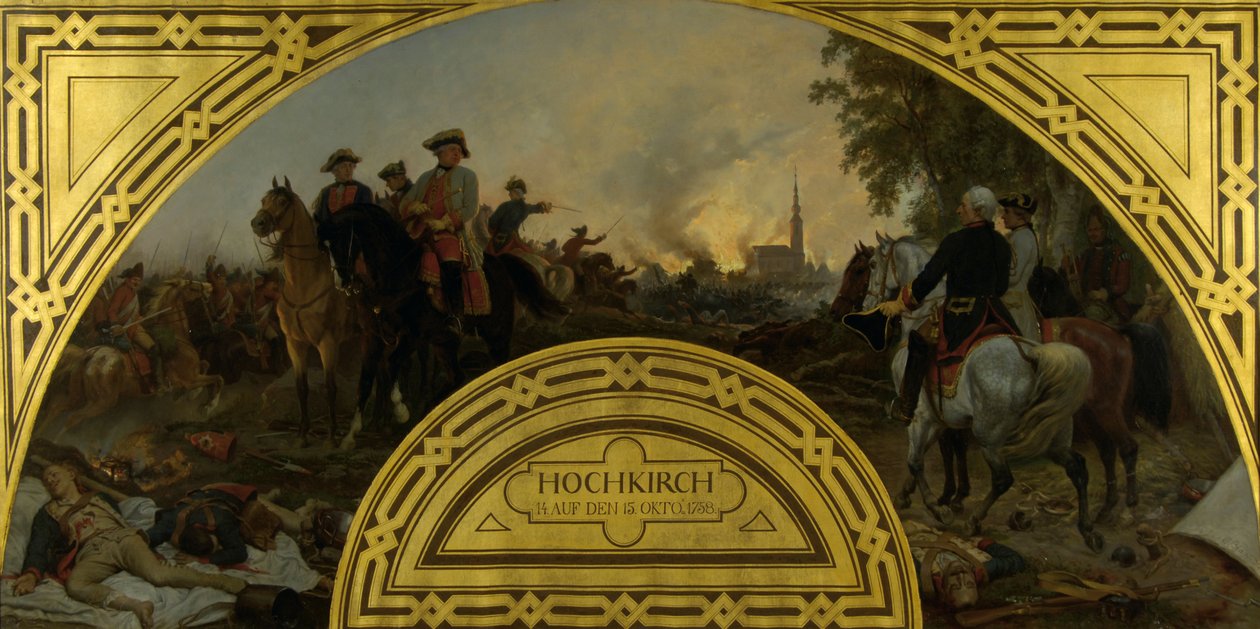 Nalot w pobliżu Hochkirch w 1758 r. autorstwa Karl von Blaas