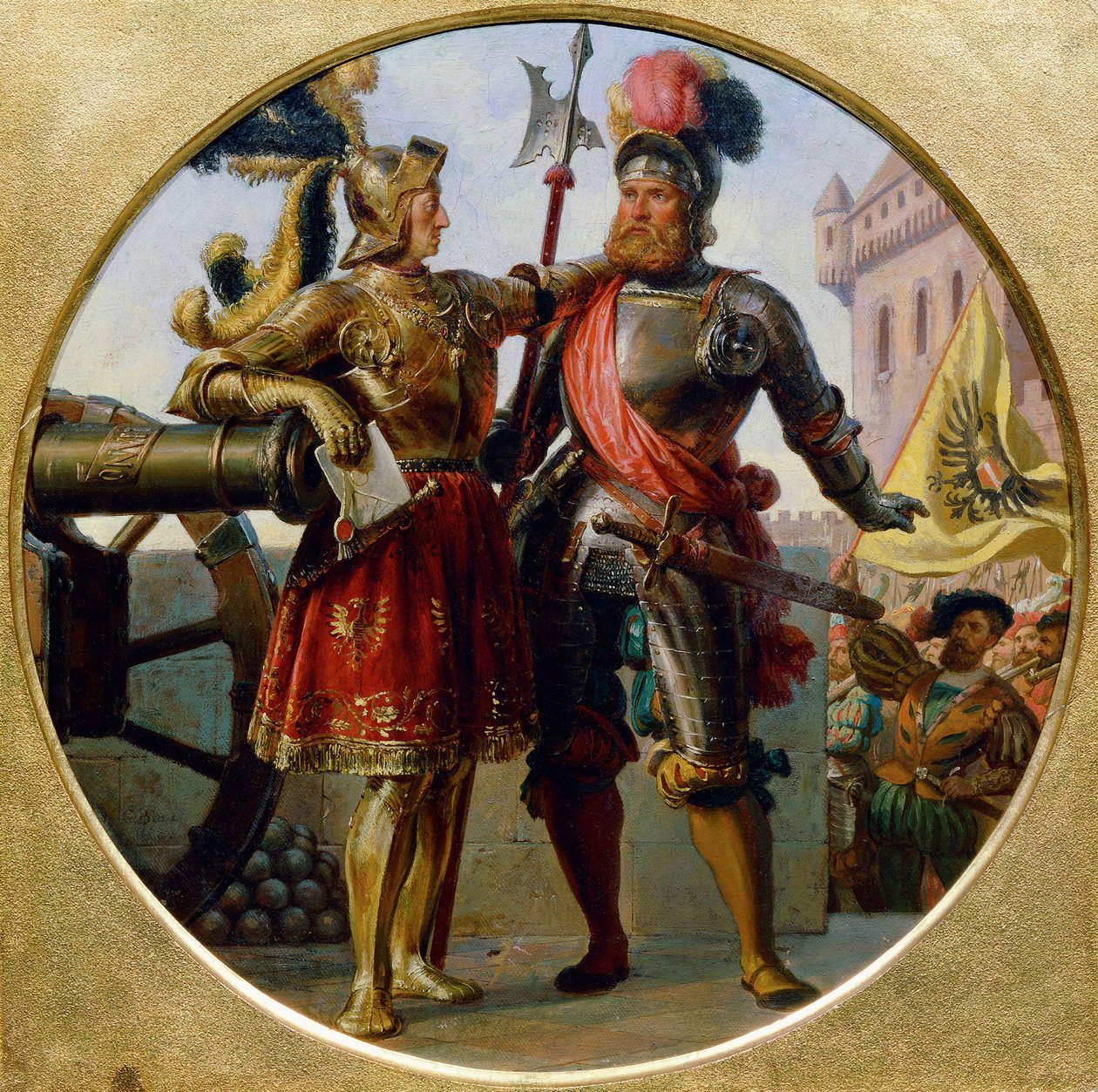 Cesarz Maksymilian I i Georg von Frunsberg, 1868 autorstwa Karl von Blaas
