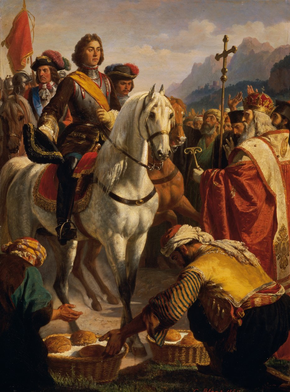 Marsz księcia Eugeniusza do Bośni w 1697 r. autorstwa Karl von Blaas