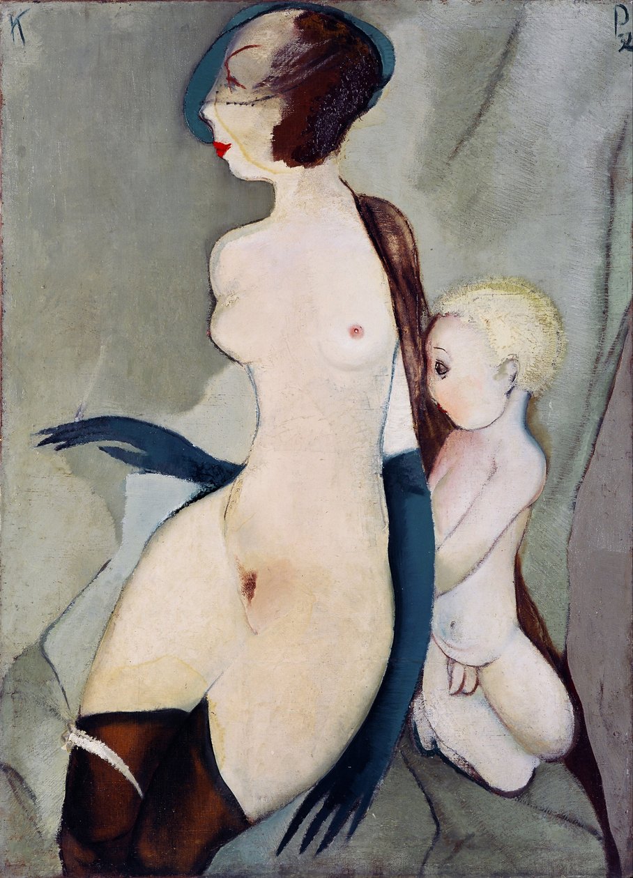 ""Madone de la rue Marijas a Riga, Lettonie"" (Madonna de Marijas Street) Peinture de Karlis Padegs (1911-1940) - 1932 - Olej na płótnie Wym. 94x68 cm Państwowe Muzeum Sztuki Republiki Łotwy, Ryga autorstwa Karlis Padegs