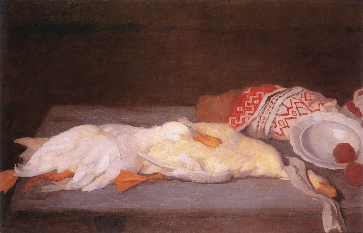 Martwa natura z kaczką autorstwa Károly Ferenczy
