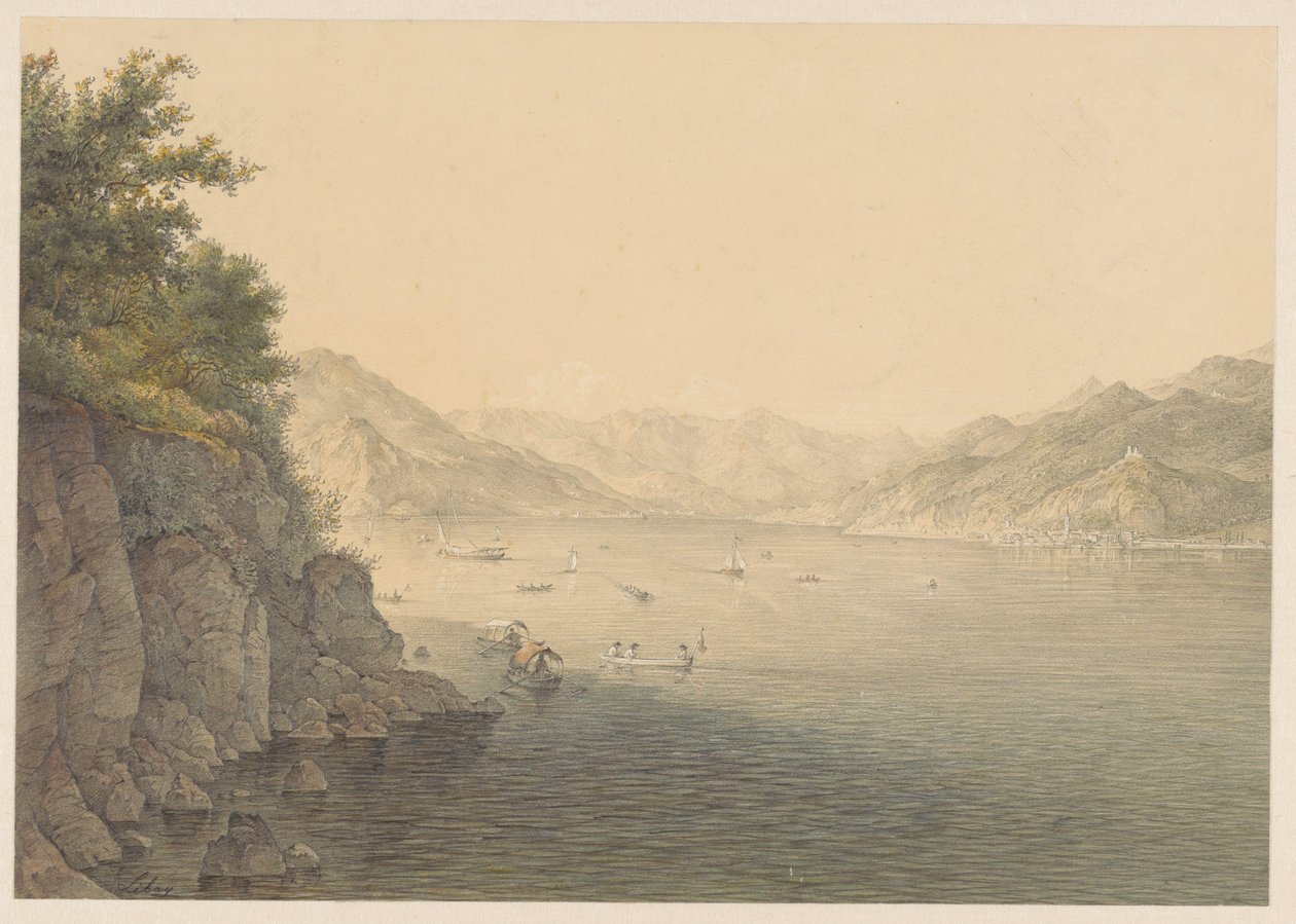 Varenna nad jeziorem Como autorstwa Karoly Lajos Libay