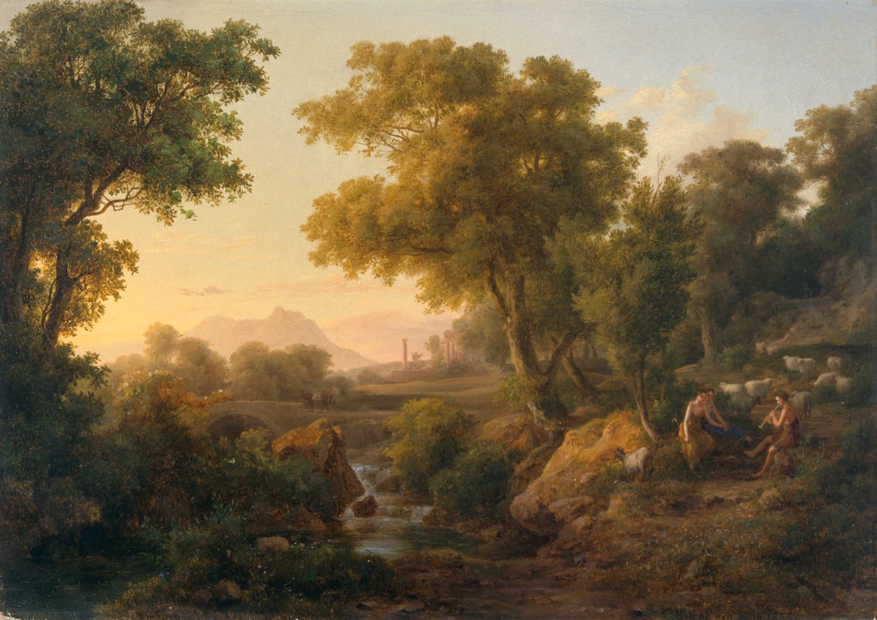 „Włoski krajobraz klasyczny”, 1811-1860 autorstwa Karoly Marko the Elder