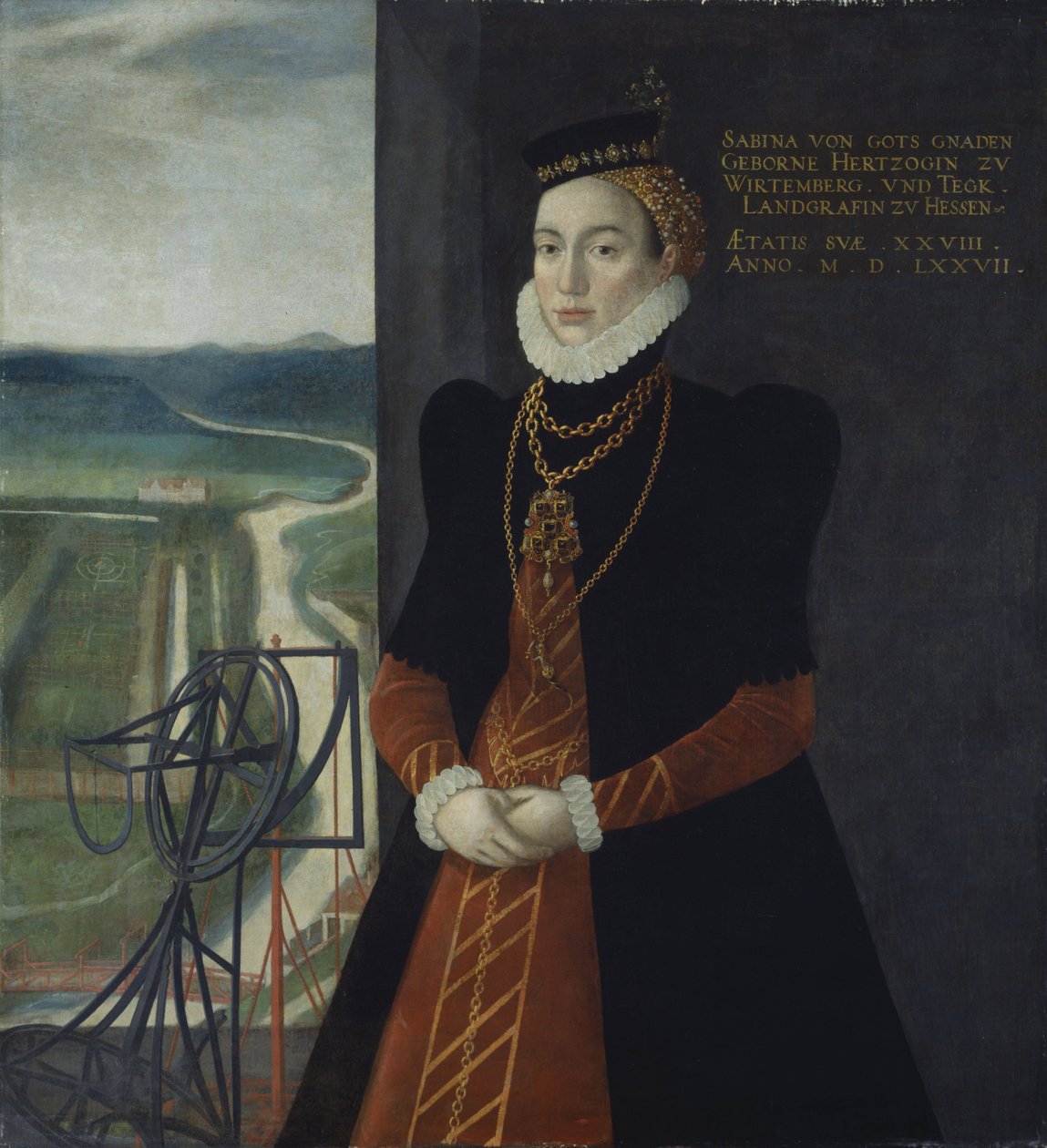Sabina von Württemberg, hrabina Hessel-Kassel autorstwa Kaspar van der Borcht