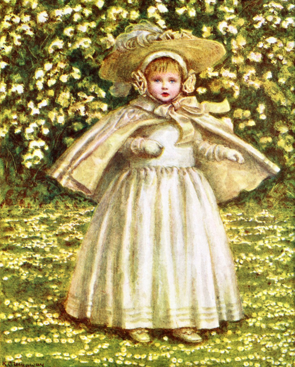 Niemowlę w bieli autorstwa Kate Greenaway autorstwa Kate Greenaway