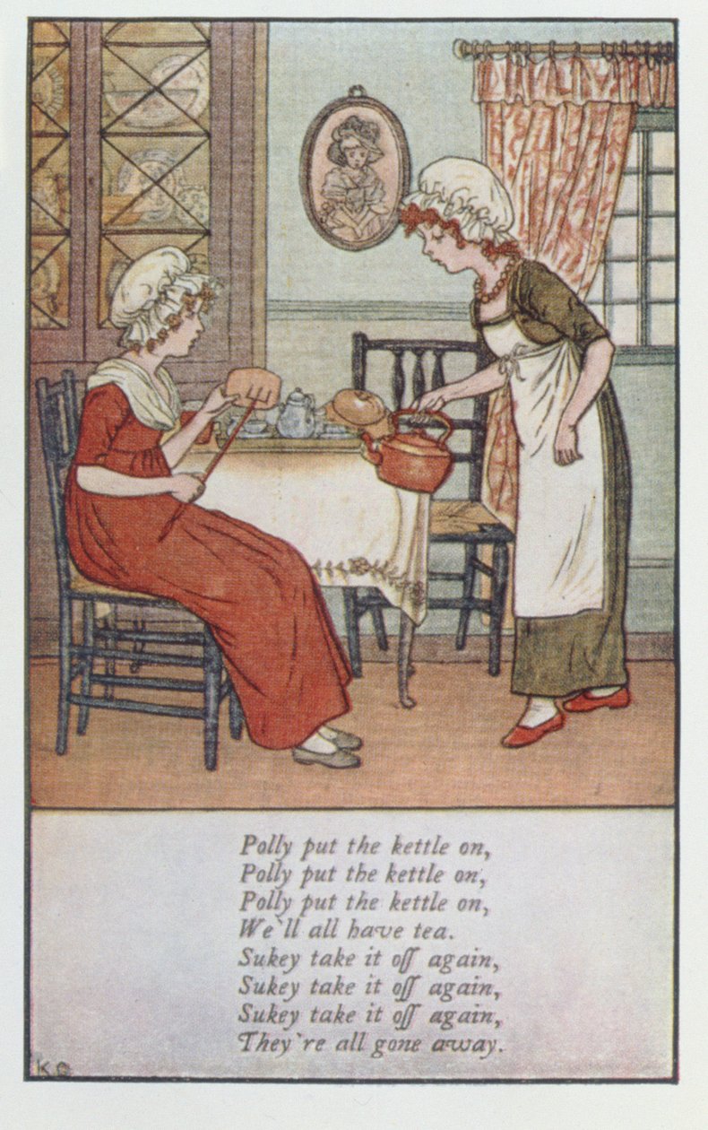Polly postawiła czajnik. autorstwa Kate Greenaway