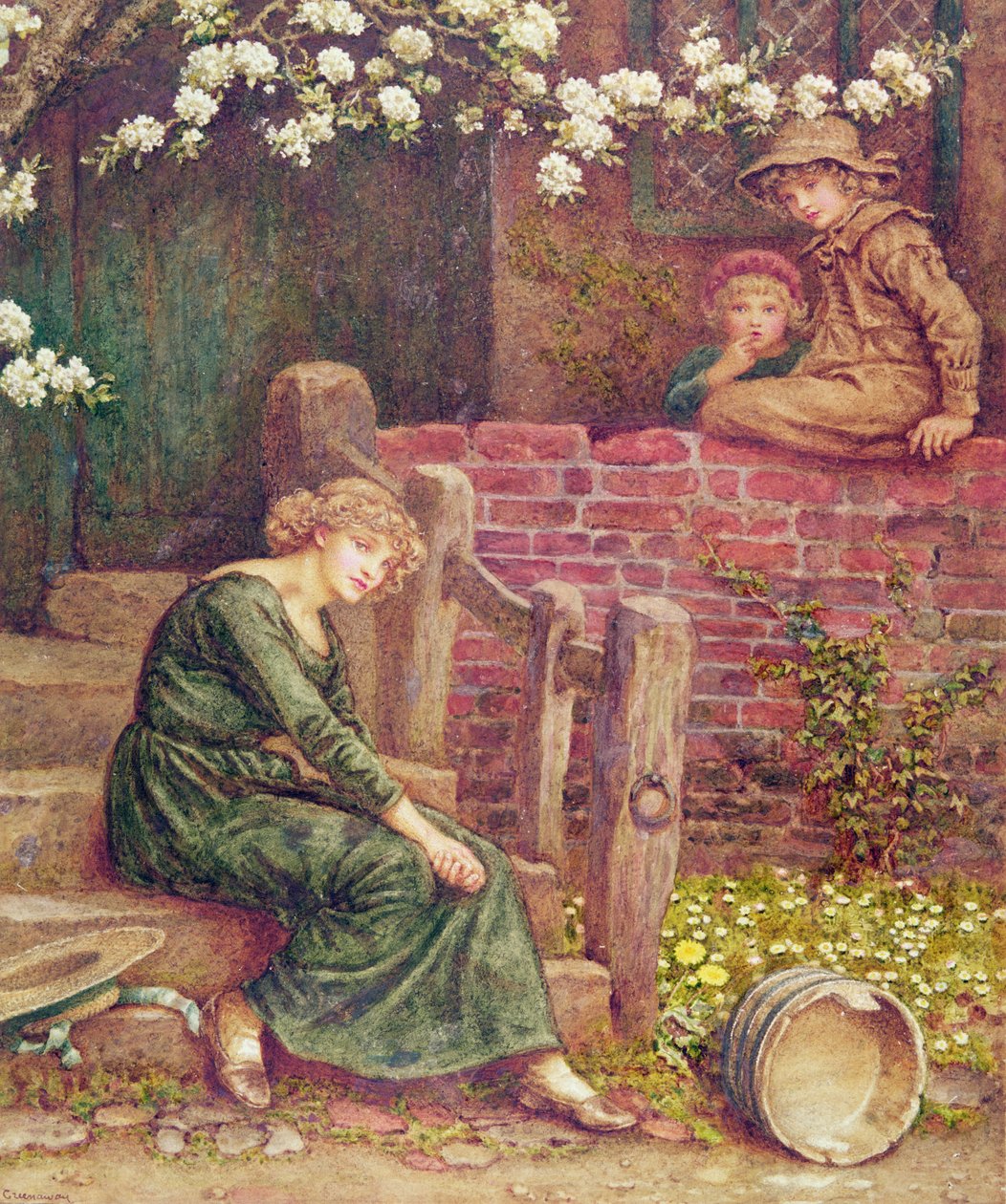 Bajka o dziewczynie i jej wiaderku na mleko autorstwa Kate Greenaway