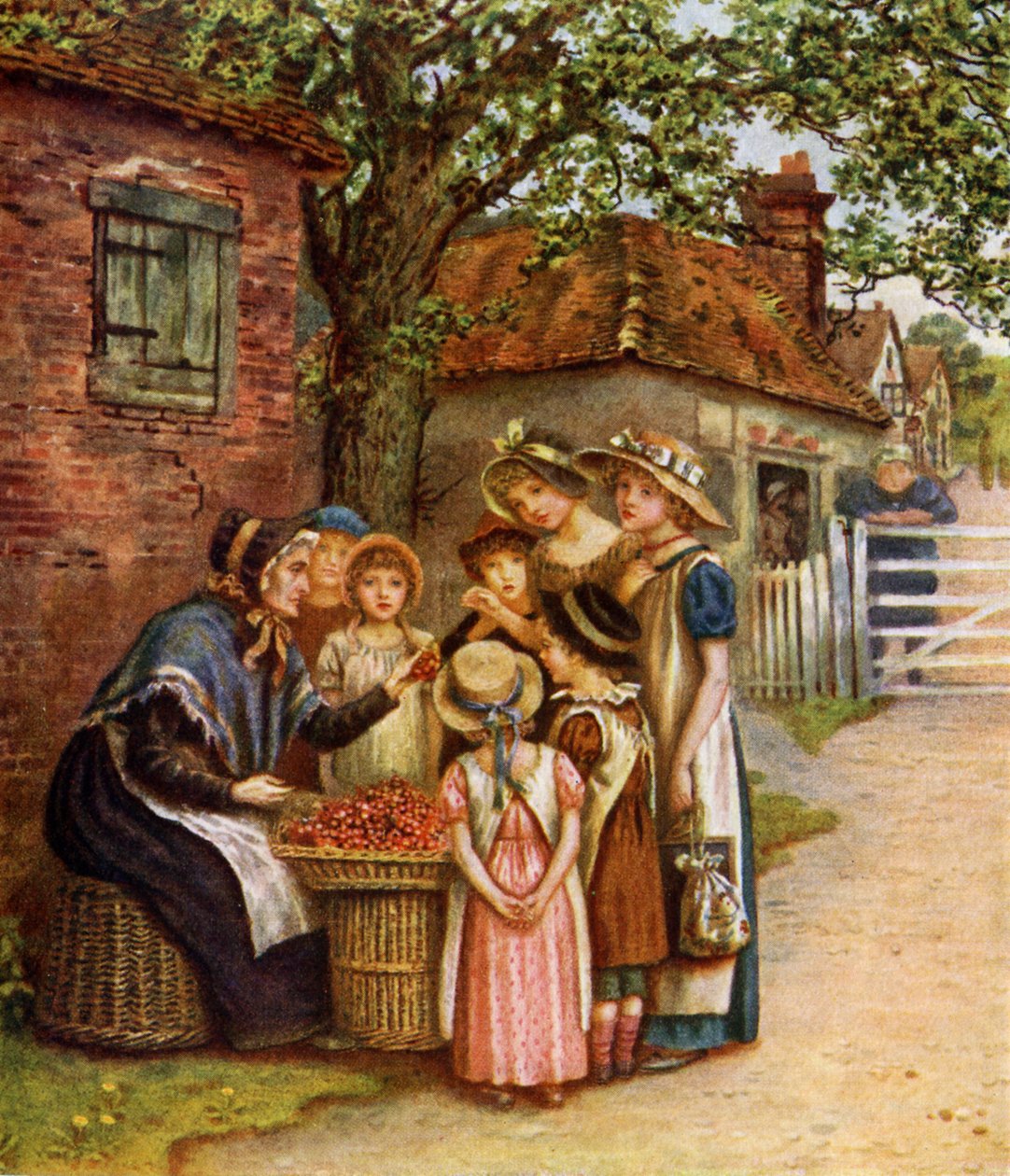 Wiśniowa kobieta autorstwa Kate Greenaway. autorstwa Kate Greenaway