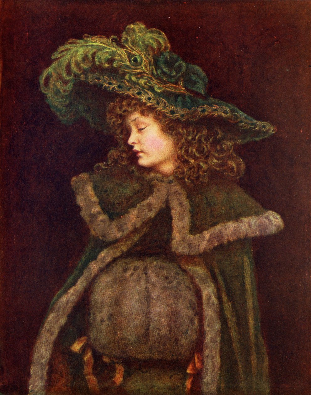 Pawia dziewczyna autorstwa Kate Greenaway. autorstwa Kate Greenaway