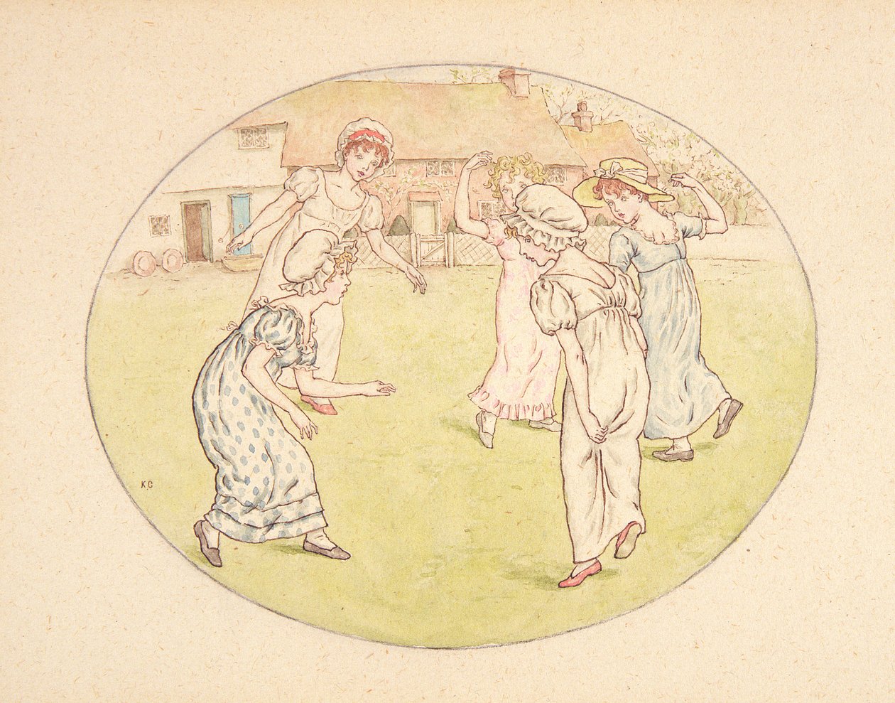 Hiacynt, ilustracja do „Języka kwiatów”, ok. 1884 (akwarela na papierze) autorstwa Kate Greenaway