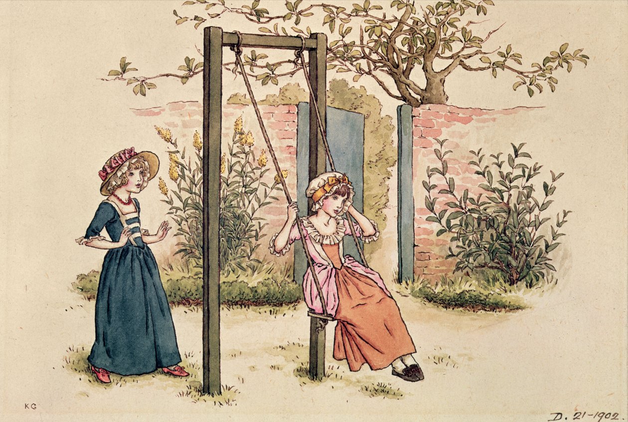 Ilustracja na walentynki, 1914 (wc na papierze) autorstwa Kate Greenaway