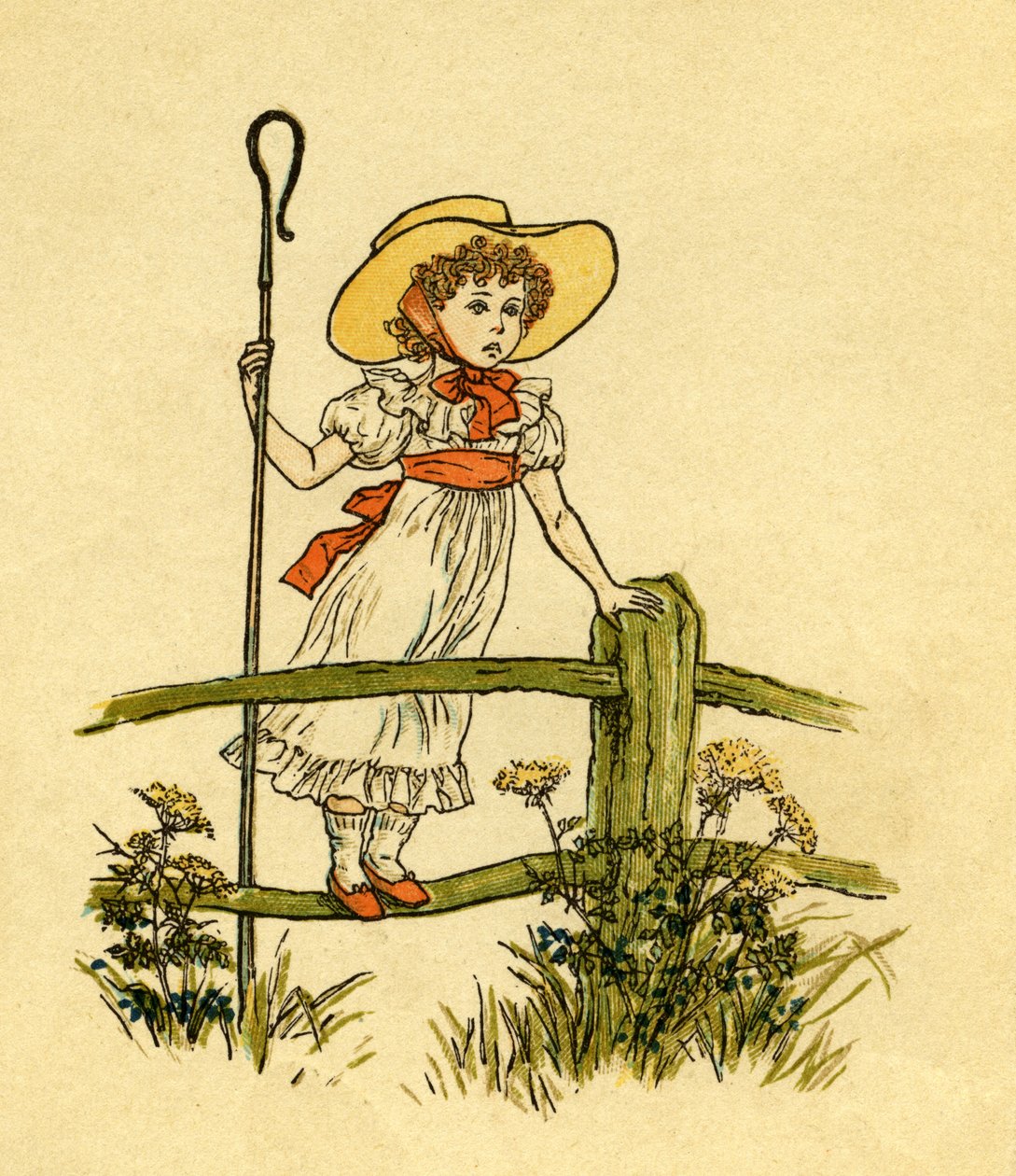 Mały Bo-peep przegrał autorstwa Kate Greenaway