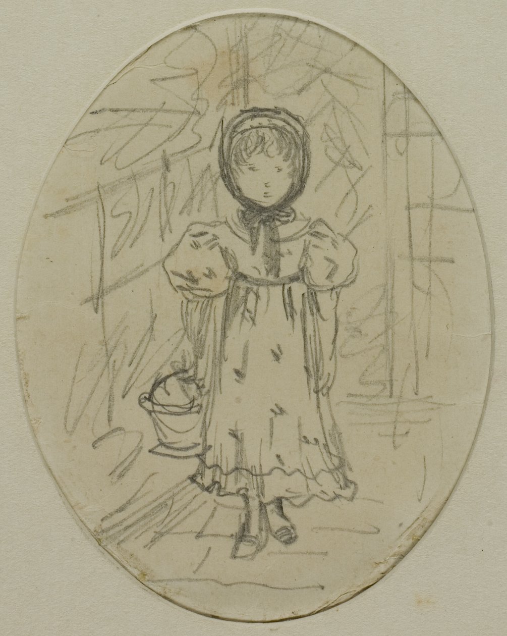 Mała dziewczynka w ogrodzie autorstwa Kate Greenaway