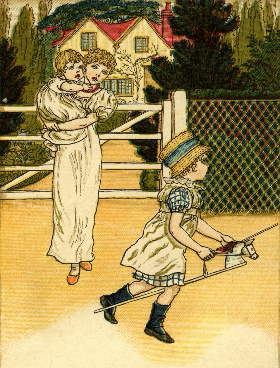 Jeździć na koniu koguta zilustrowanym autorstwa Kate Greenaway