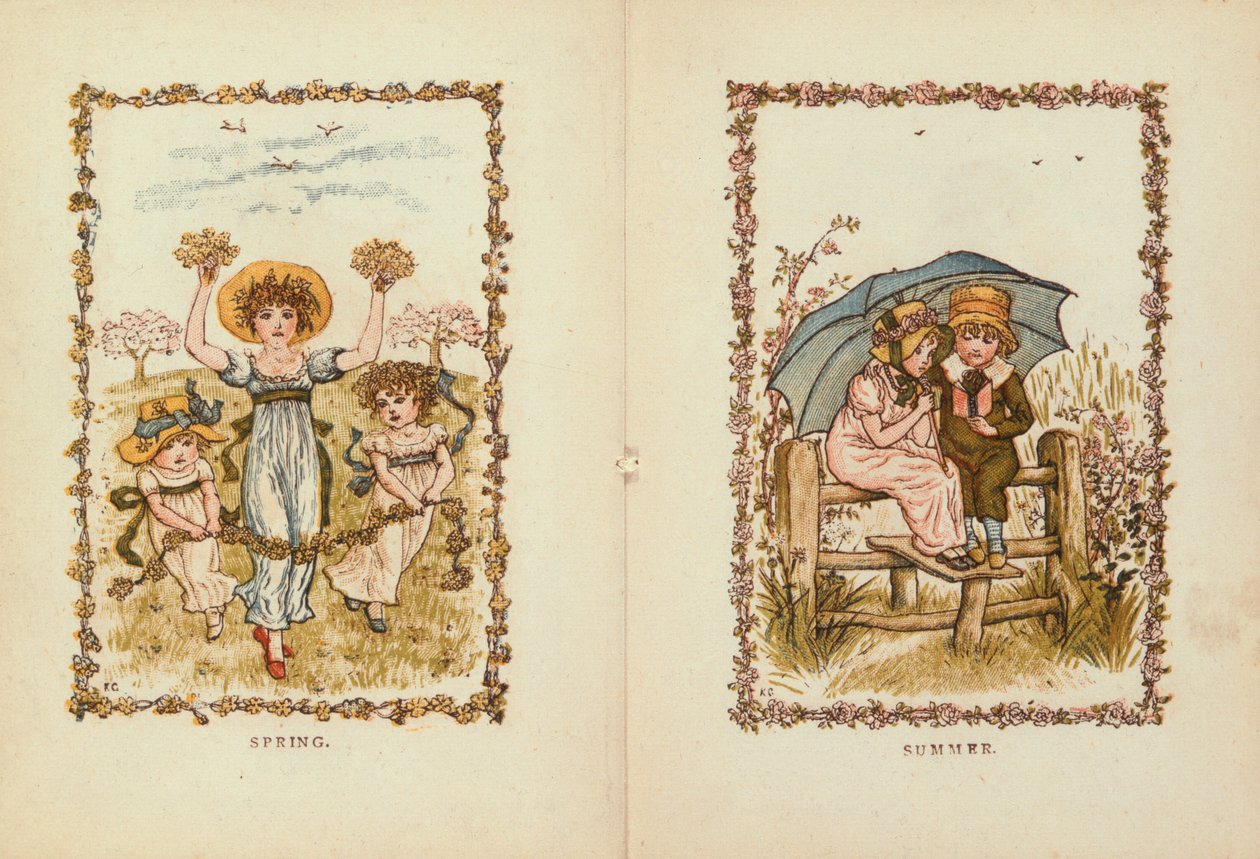 Wiosna i lato, XIX w. autorstwa Kate Greenaway