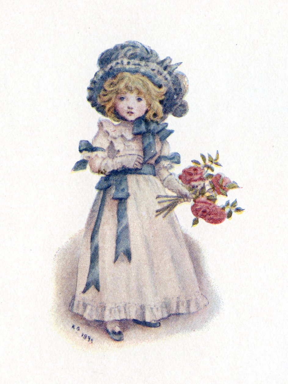 „Przyjmowanie róż” Kate Greenaway. autorstwa Kate Greenaway