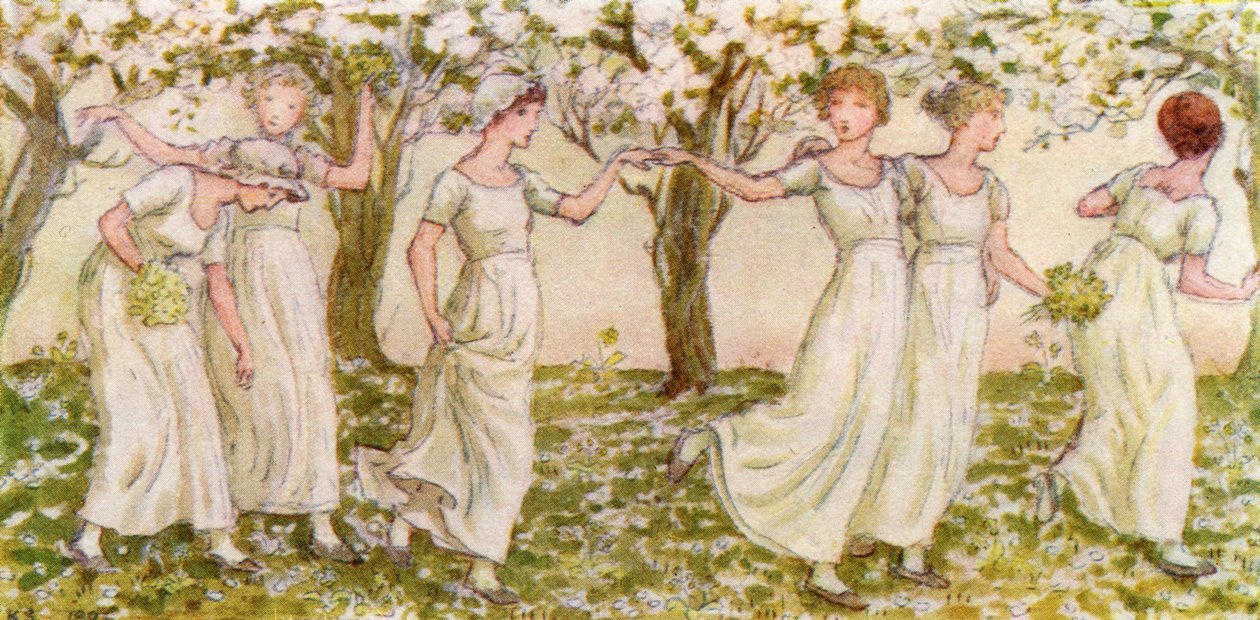 „Majowy taniec” Kate Greenaway autorstwa Kate Greenaway