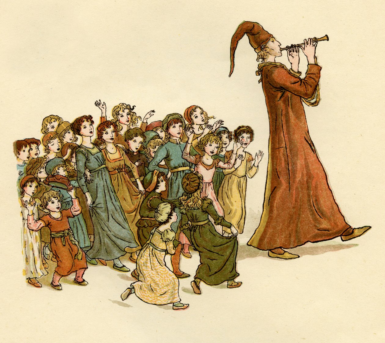 Flecista z Hameln autorstwa Kate Greenaway
