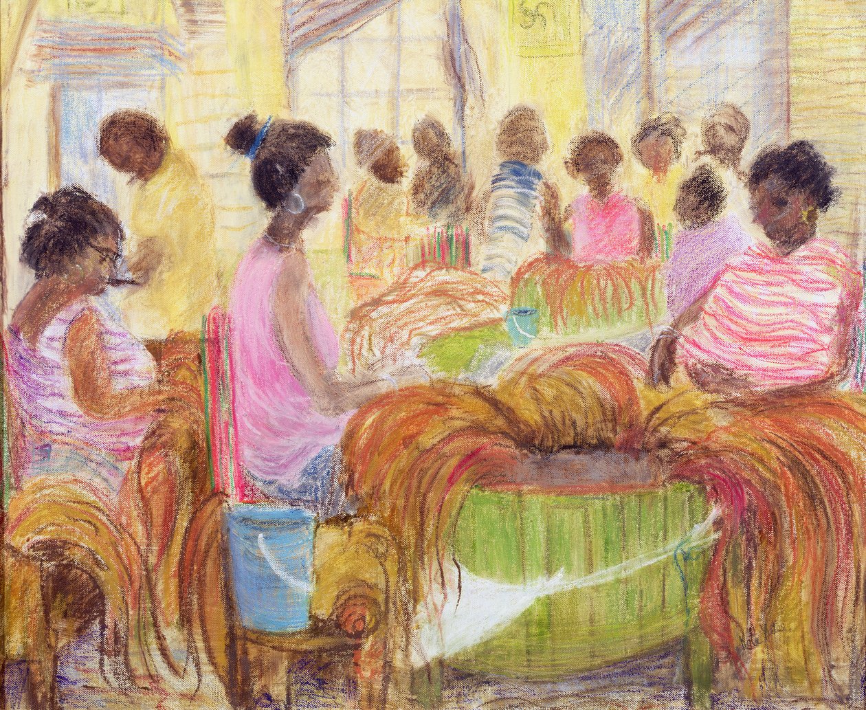 Fabryka Cygar, Hawana (olej i pastel na płótnie) autorstwa Kate Yates