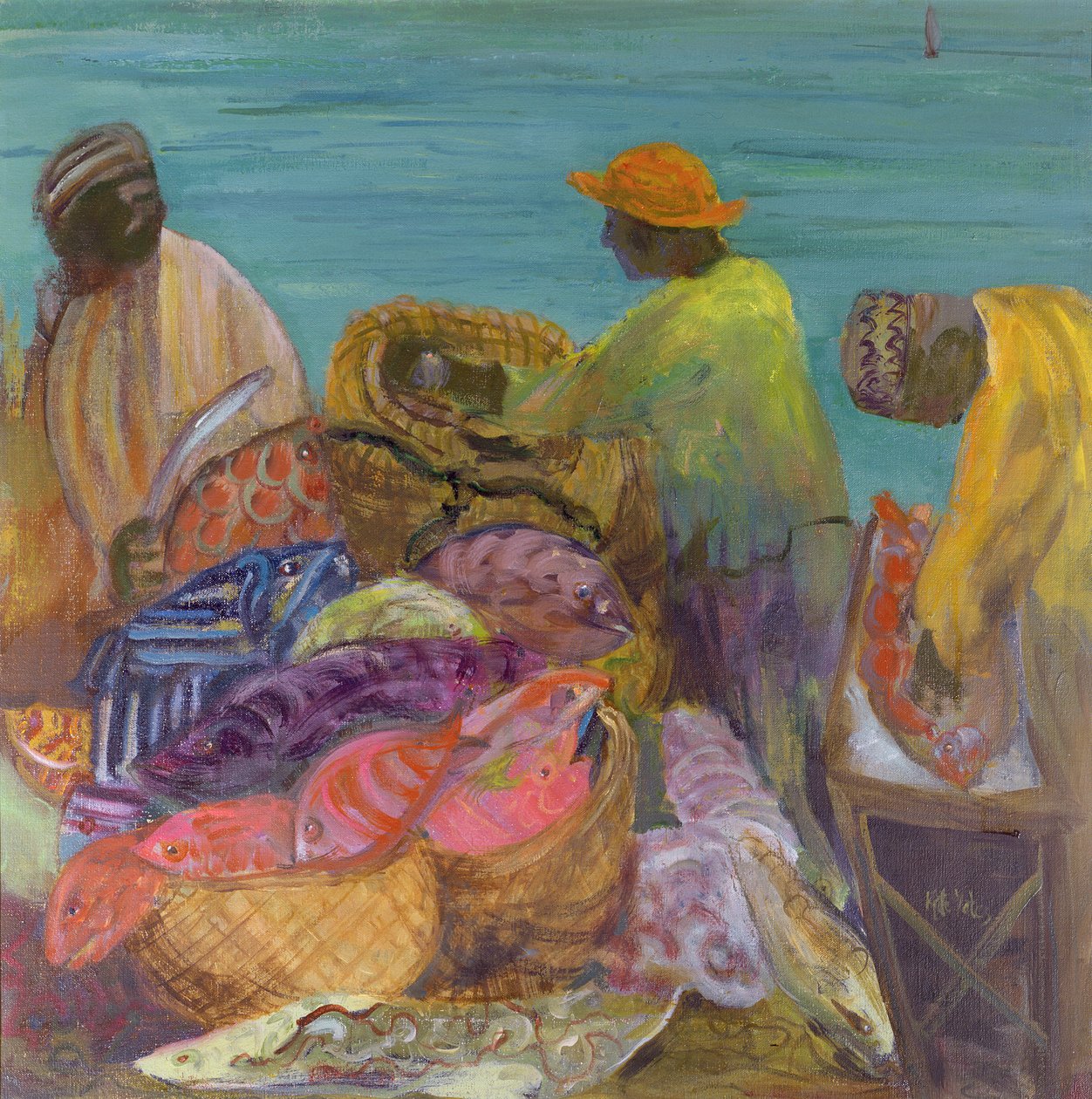 Sortowanie połowów, Zanzibar autorstwa Kate Yates