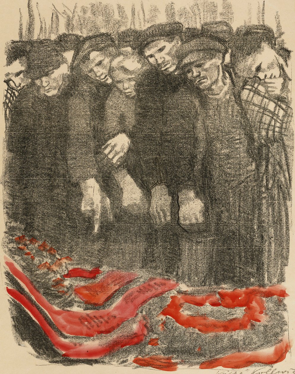 Marzfriedhof, 1913 autorstwa Käthe Kollwitz