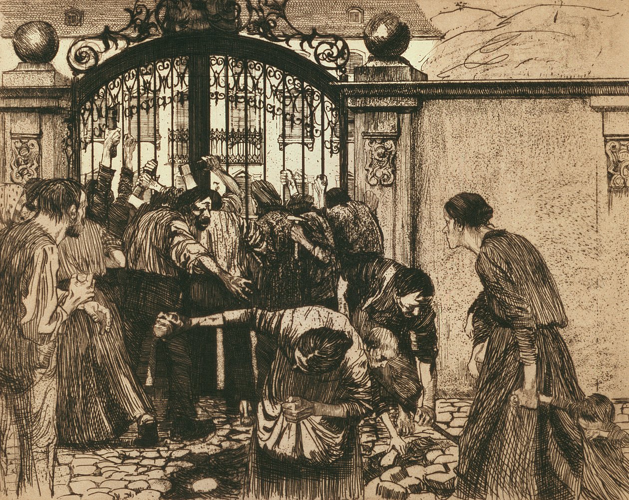 Bunt (Przy bramie parku), 1897 autorstwa Käthe Kollwitz