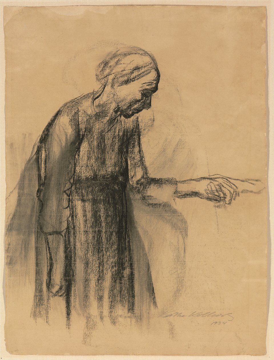 Kobieta powierza się śmierci, 1934 autorstwa Käthe Kollwitz