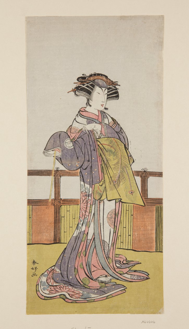 Aktor Segawa Kikunojo (kolorowy drzeworyt) autorstwa Katsukawa Shuncho