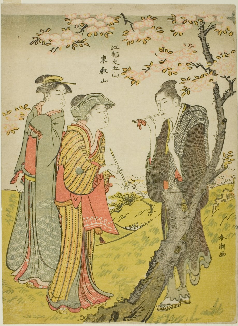 Toei Hill (Toeizan), z serii „Pięć wzgórz Edo (Koto no gozan)” autorstwa Katsukawa Shuncho