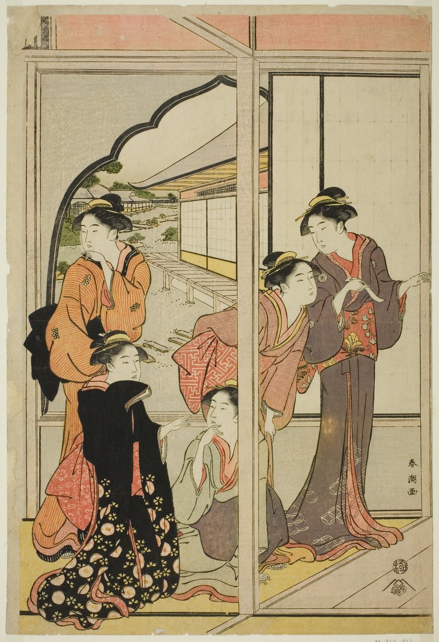 Kobiety w rezydencji autorstwa Katsukawa Shuncho