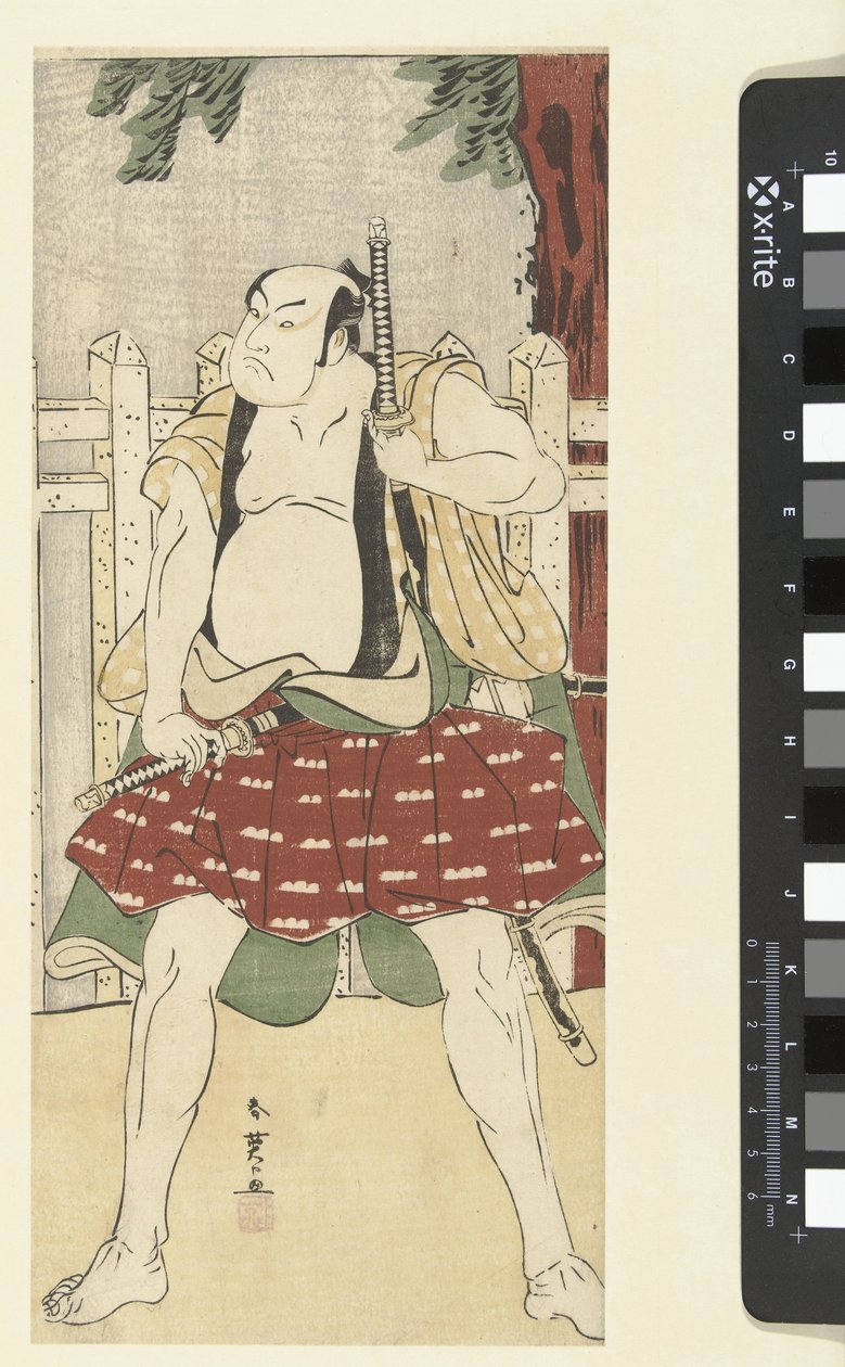 Aktor Sakata Hangoro III w roli van een yakko. autorstwa Katsukawa Shunei
