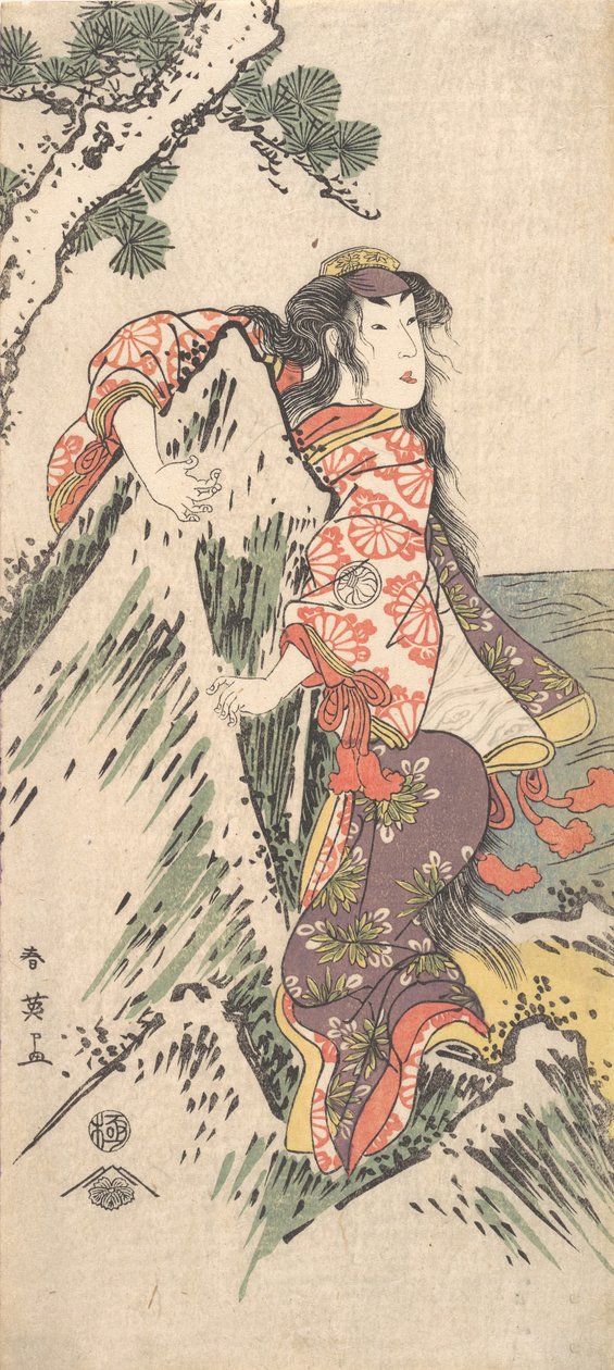 Kabuki Ac i Segawa Chryzantema Kobieta Dobry Członek, 1788. autorstwa Katsukawa Shun
