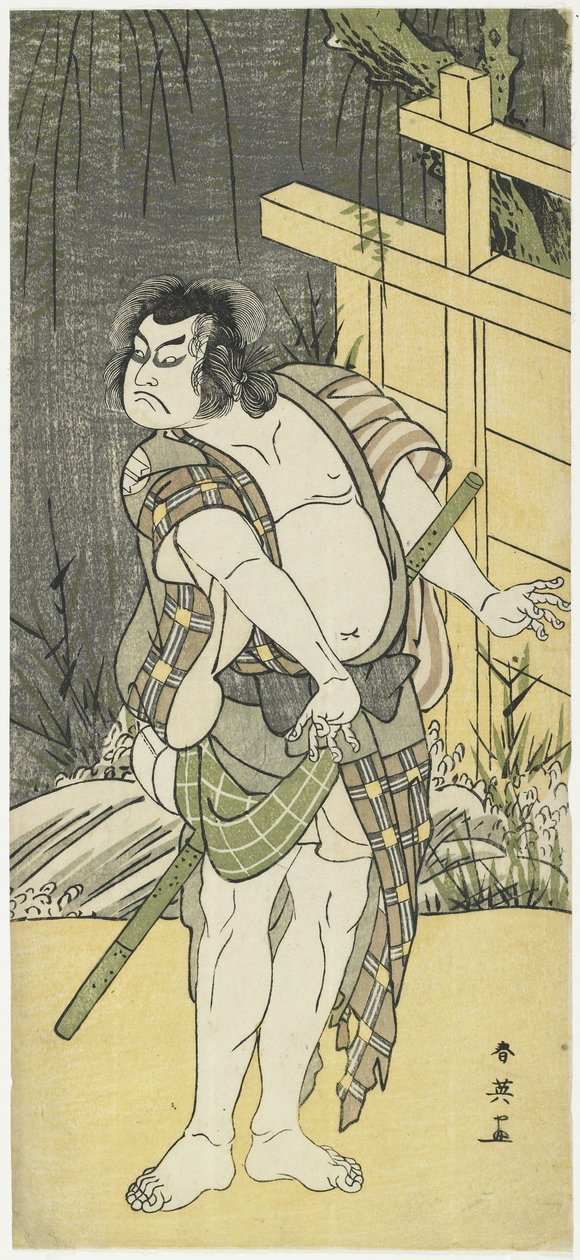 Sakata Hangoro _ Ii As Tamba no Suketaro _, 1791 autorstwa Katsukawa Shun
