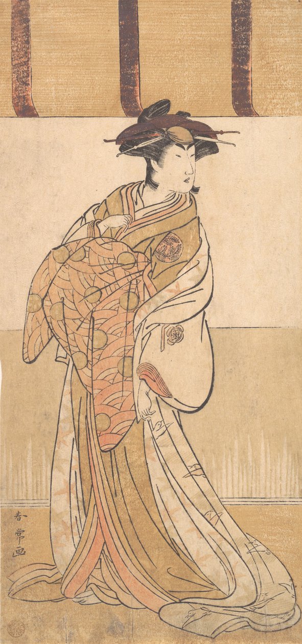 Nakamura Riko w roli Oiso no Tora, 2. miesiąc 1782. autorstwa Katsukawa Shunjo