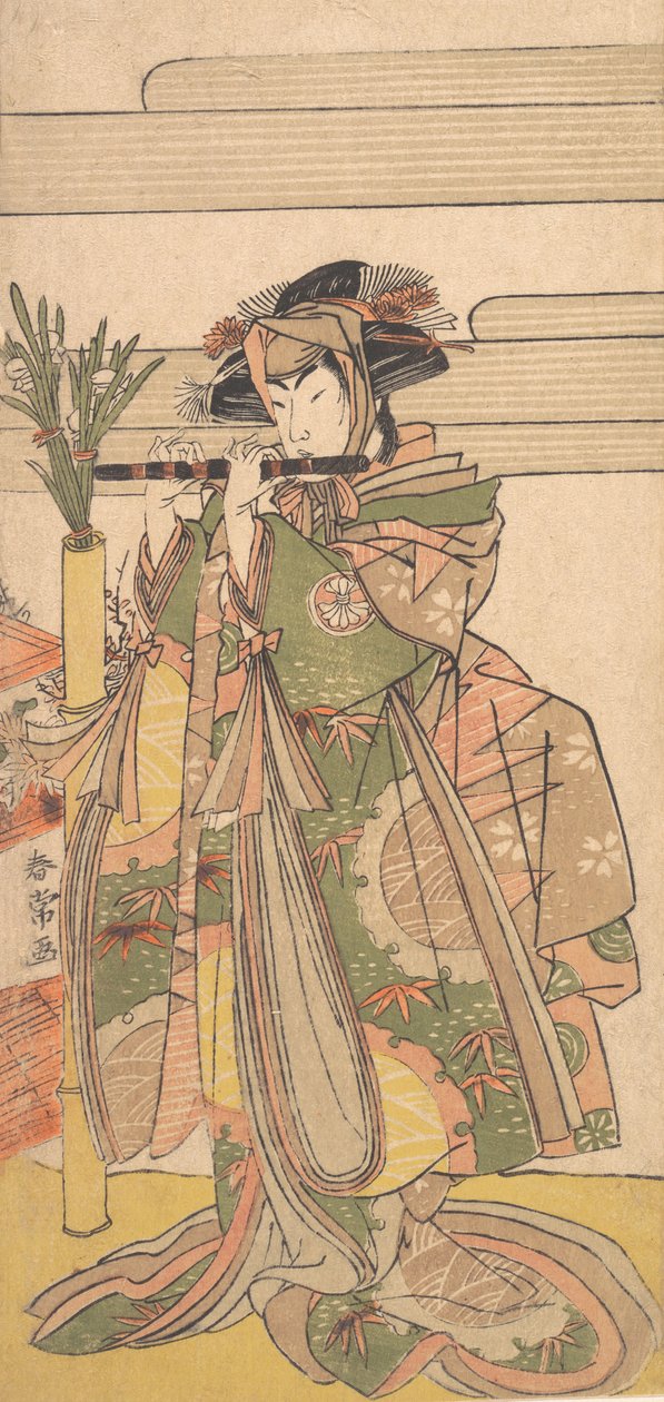 Trzecia Segawa Kikunojo jako kobieta, ca. 1780. autorstwa Katsukawa Shunjo