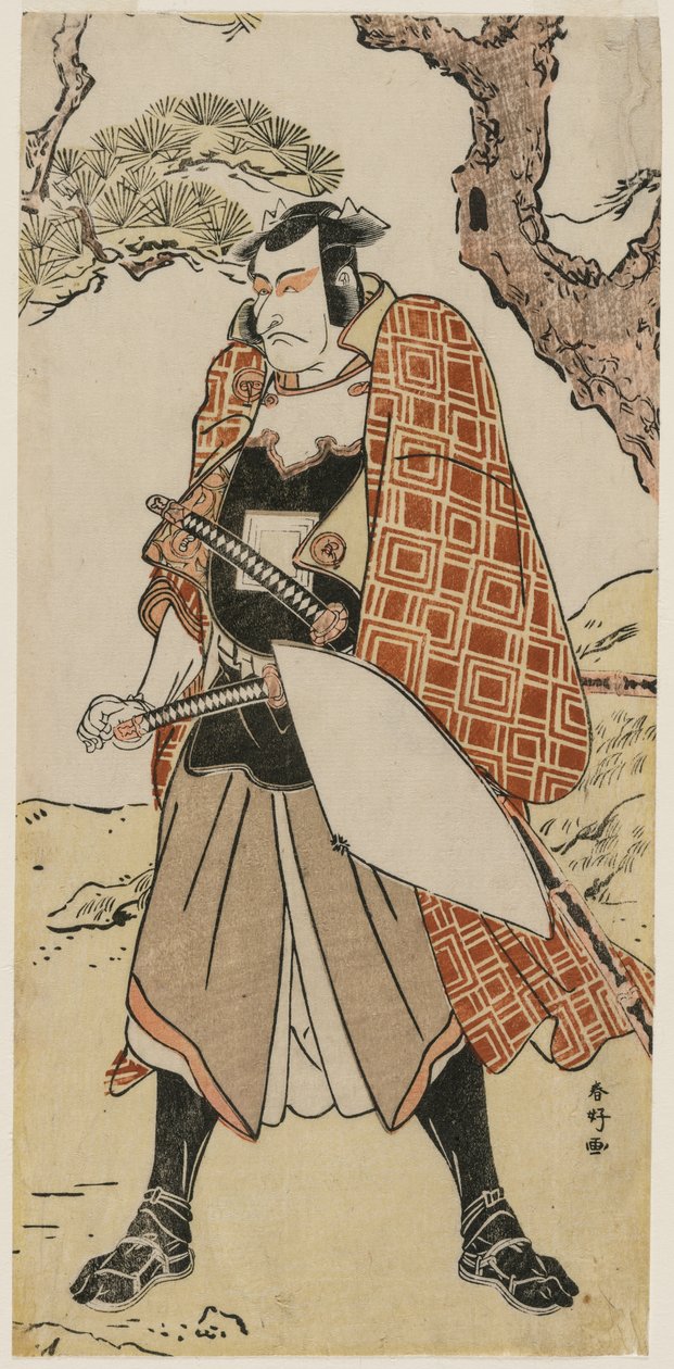 Ichikawa Dan Juro V As A T Loveding g Warrio r, A 1780s. autorstwa Katsukawa Shunko