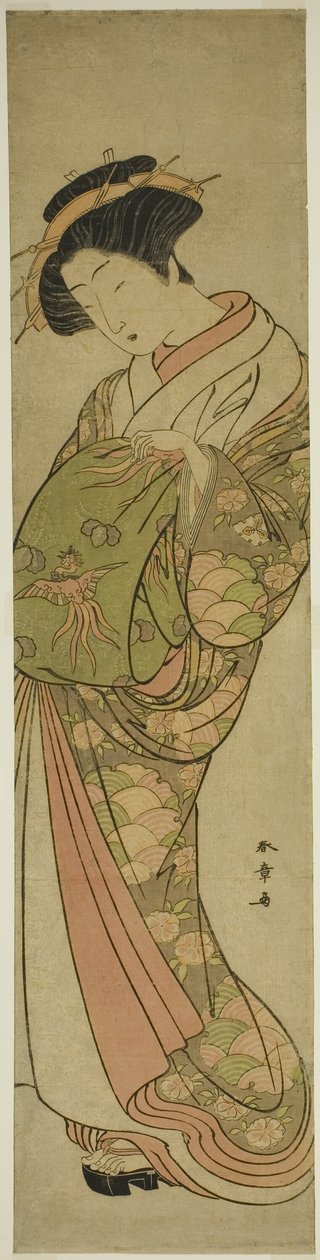 Kurtyzana Domu Matsubaya autorstwa Katsukawa Shunsho