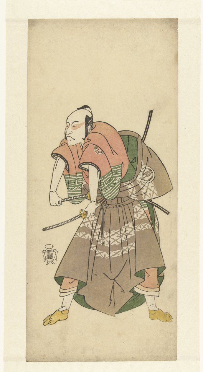 Aktor Sawamura Sojuro II gotowy do walki autorstwa Katsukawa Shunsho