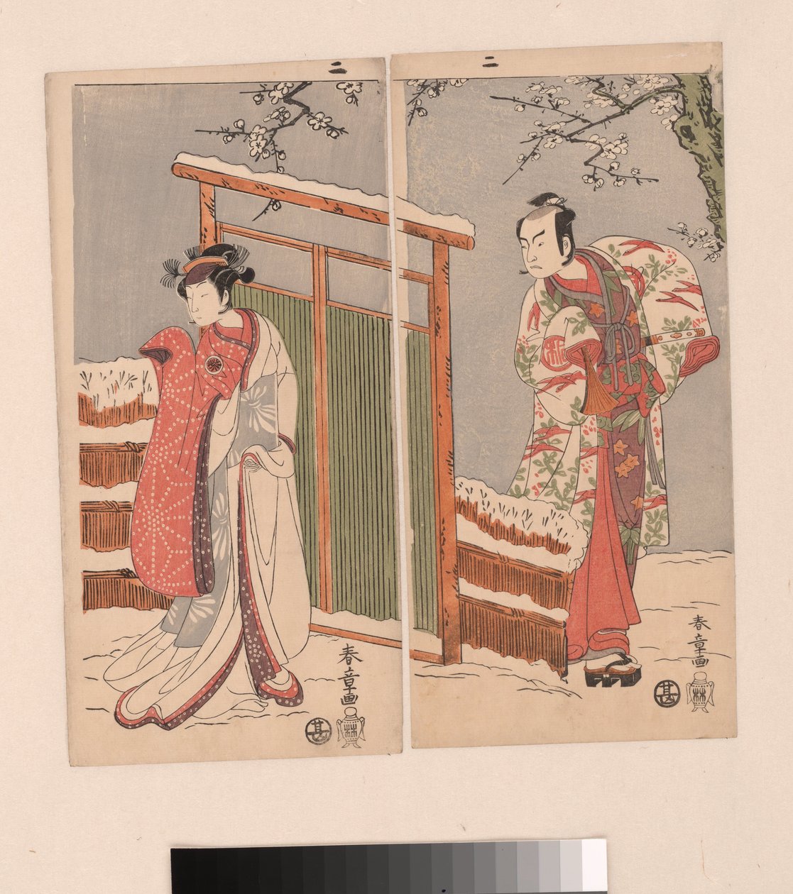 Minamoto no Yoritomo Sono Yuki to dama. autorstwa Katsukawa Shunsho