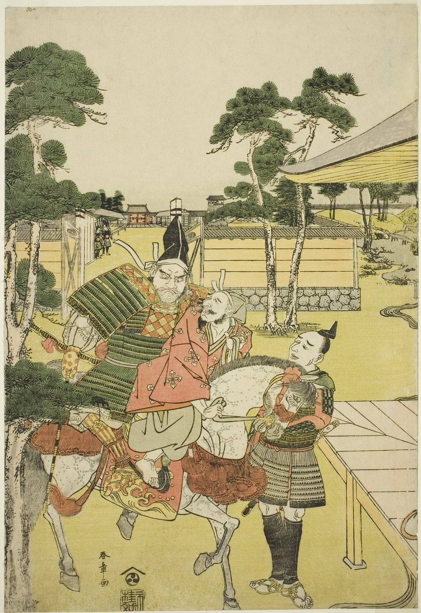 Musashi Book Benkei B Hayashi gs Te Kap Companion d i Sabo Uiharu i Yoshitsune Te Pay Horikawa Land Figure Uki-e 2 arkusze z rzędu autorstwa Katsukawa Shunsho