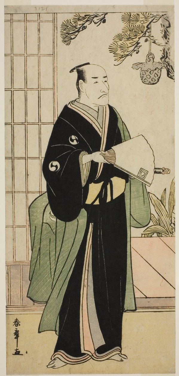 Aktor Ichikawa Danjuro V jako Oboshi Yuranosuke w sztuce Kanadehon Chushingura, wystawionej w Teatrze Nakamura w piątym miesiącu, 1783 autorstwa Katsukawa Shunsho