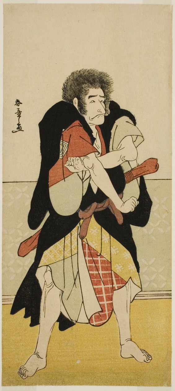 Aktor Ichikawa Danjuro V jako mnich-renegata Wantetsu z Okami-dani w przedstawieniu Nishiki Tsui no Yumitori, wystawiony w Teatrze Morita w jedenastym miesiącu 1778 autorstwa Katsukawa Shunsho