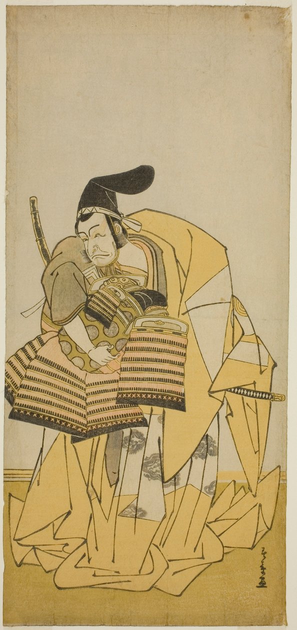 Winogronowy barwnik Ichikawa Dobry jak Kudo Saemon Suketsune TE PAY CAMRY Słowa związane z przodkami, wygłoszone u Ichimura, członka Pierwszej Bramy, 1776 r. autorstwa Katsukawa Shunsho