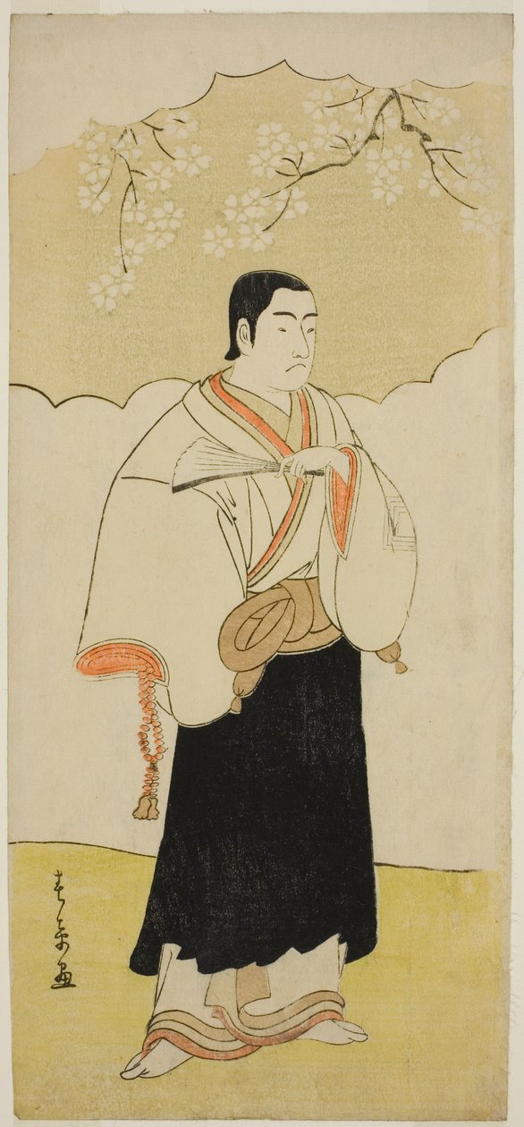 Ichikawa Monnosuke II jako mnich Renseibo w sztuce Hatsumombi Kuruwa Soga, wystawionej w Teatrze Nakamura w trzecim miesiącu, autorstwa Katsukawa Shunsho