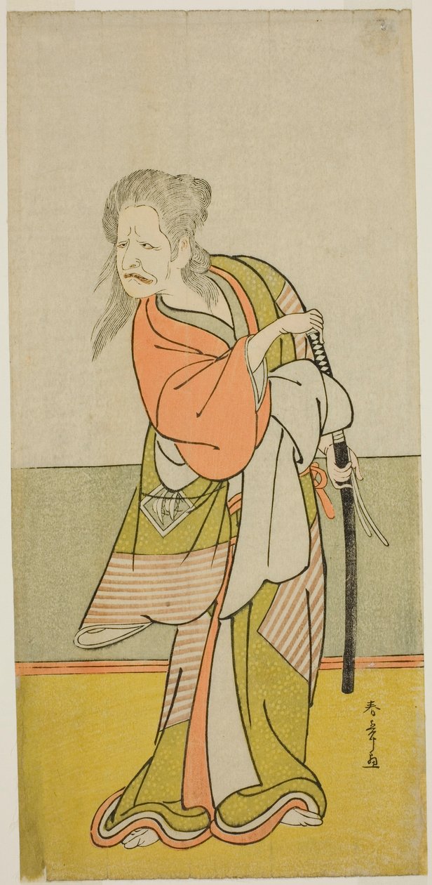 Aktor Nakajima Kanzaemon III jako Yaguchi no Karasu-baba w sztuce Hono Nitta Daimyojin, wystawionej w Teatrze Morita w siódmym miesiącu 1777 autorstwa Katsukawa Shunsho